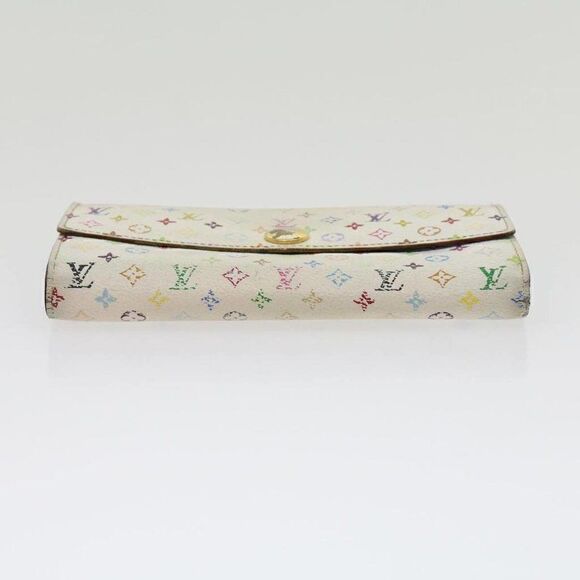 LOUIS VUITTON Multicolor Portefeuille Sarah Long Wallet White - Picture 6 of 12